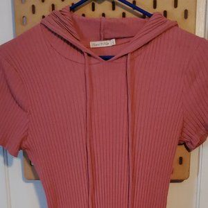 Dark Pink Dress with Hoodie